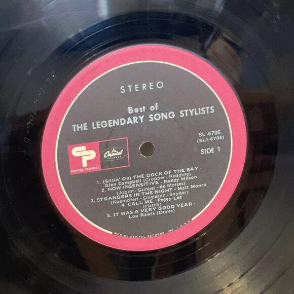 RECORD ONLY Best Of The Legendary Song Stylists (Vinyl, 1971) Creative Products - Picture 4 of 6
